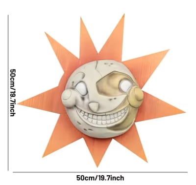 Máscara Cosplay Sun Drop Fnaf Security Breach Látex Goma Eva