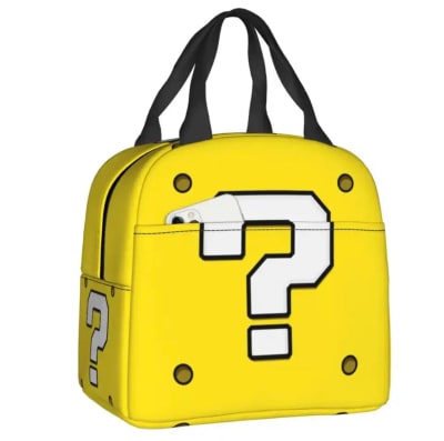 Lonchera Escolar Cubo Moneda Diseño Mario Bros 20x24x15 Cm