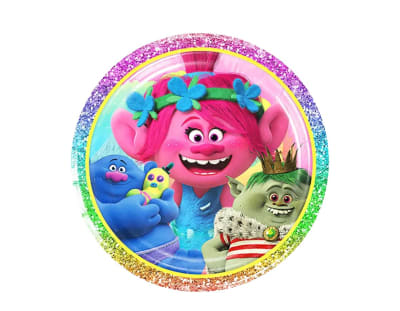 Pack 10 Platos Cumpleaños Diseño Trolls Infantil Niños1
