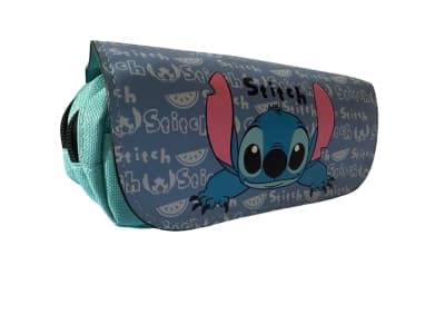 Estuche Lápices Diseño Stitch Escolar 3 Compartimentos