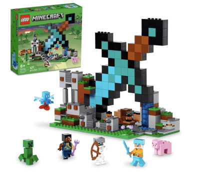 lego minecraft 21244 la fortificación espada 427 piezas