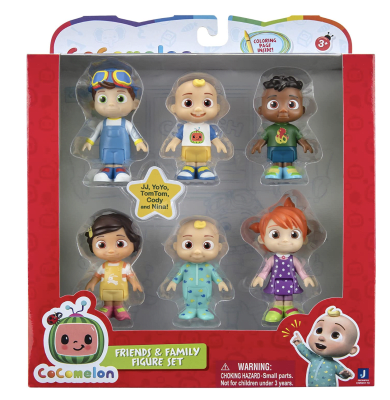CoComelon Friends & Family - Paquete de 6 figuras oficiales