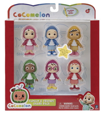 CoComelon Paquete temático de tiburón de 6 figuras4