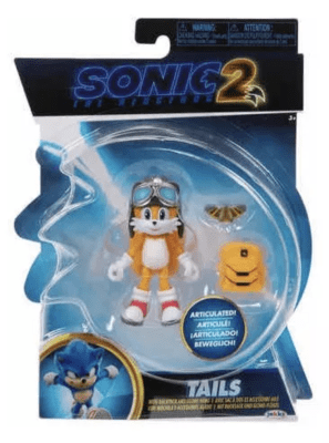Figura Tails Línea Sonic 2 Wave 2022 + Accesorios