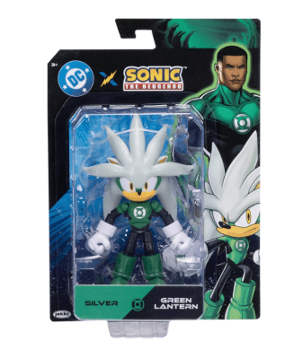 Silver Green Lantern Dc X Sonic Figura Articulada 12.5 Cm