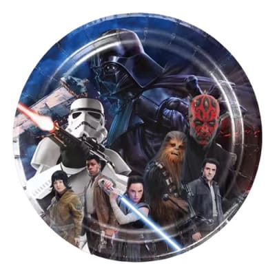 Pack 10 Platos Cumpleaños Star Wars Desechables