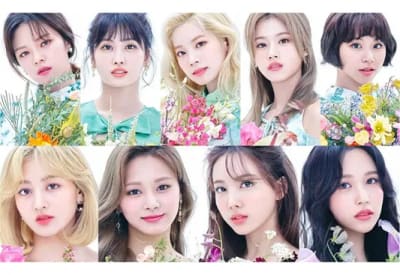 Tela Fondo Cumpleaños Kpop Twice Grupo Tela 100x150cm1