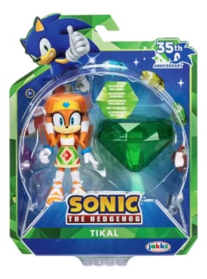 Figura Sonic Tikal 10cm Articulada Con Master Emeralda 35th