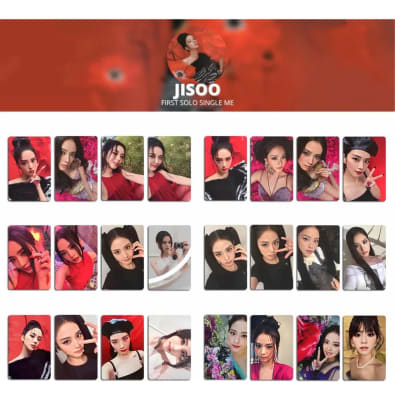 Pack 24 Photocard Jisoo Single Flower Me Con Diseños Back1