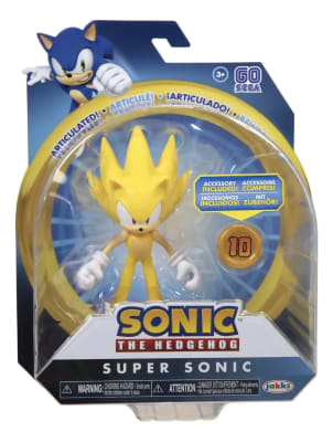 Figura Super Sonic 4 Pulgadas Con Super Ring Jakks Sega