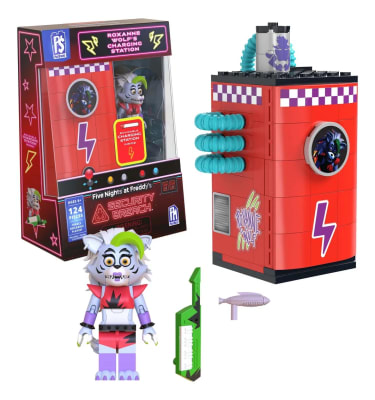 Playset Roxanne Wolf Charging Station 124 Pcs Fnaf Oficial1