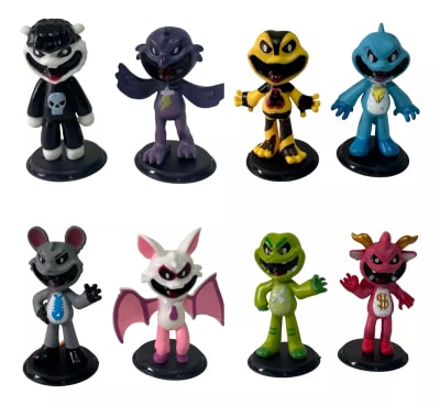 Set 8 Figuras Nightmare Critters Poppy Playtime 8cm Pvc