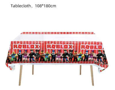 Mantel Plastico Cumpleaños Diseño Roblox De 180x108 Cm Fiesta