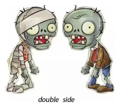 Globo Metalizado Plantas Vs Zombies Con Diseño Dual1