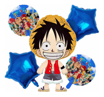Pack Globos Metalizados Monkey D Luffy One Piece1