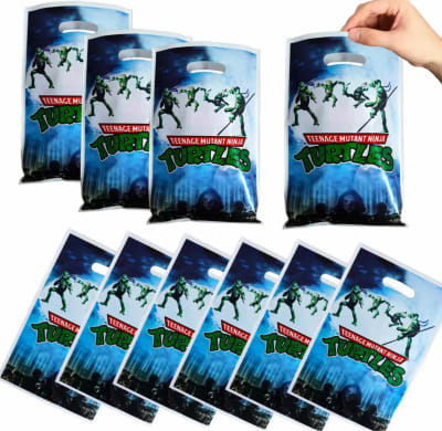 Pack 10 Bolsas Cumpleaños Para Dulces Tortuga Ninja1