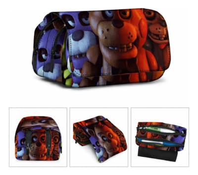Estuche Escolar Fnaf 3 Compartimientos Five Night At Freddy