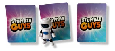 Figura 7cm Stumblebot Mk3 Stumble Guys + 3 Tarjetas Al Azar