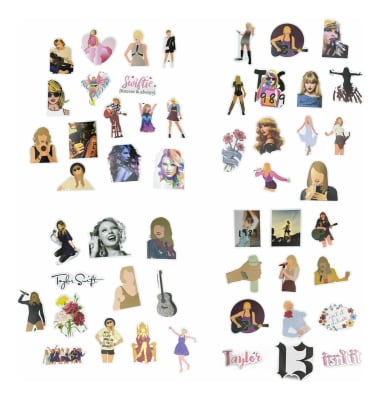 Pack 50 Sticker Pegatinas Taylor Swift 5cm Calidad Diseño V21