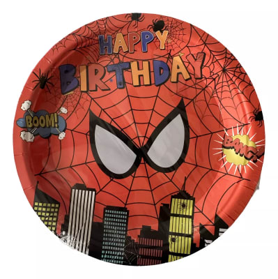 Pack 10 Platos Decoración Diseño Spider Man New Style1