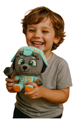 Bobicraft Peluche Lobo Minecraft Chiquito Martillador 18cm