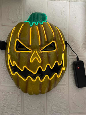 Mascara Halloween Calabaza 3 Modos Iluminación Led1