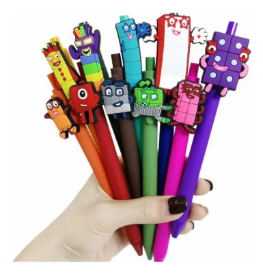 Set De 10 Lápices Numberblocks Tinta Negra 14 Cm Niños1