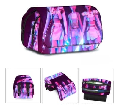 Estuche Escolar Guerreras Kpop 3 Compartimientos Escenario