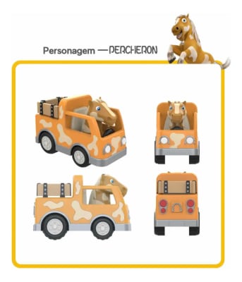 Auto Caballo Percheron Chico Granja Zenón 13x10x6cm