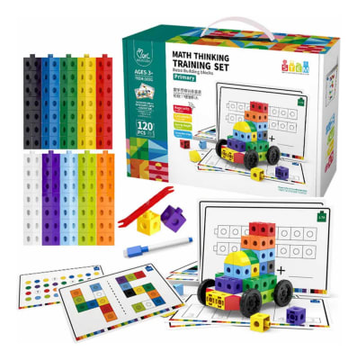 Set Bloques Contrucción Lógico Math Thinking 120 Pcs