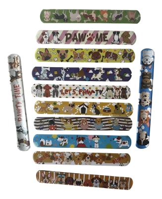 Pack 12 Pulseras Enroscables Perritos Cumpleaños Niños