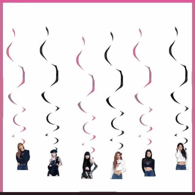 Pack 6 Adornos Colgantes Blackpink Decoración Fiestas