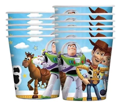 Pack 10 Vasos Cumpleaños Toy Story Fiestas