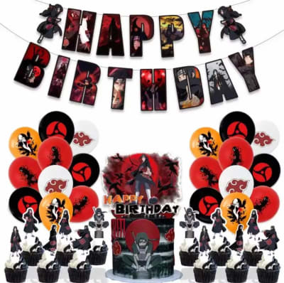 Kit Cumpleaños Itachi Akatsuki Decoración1