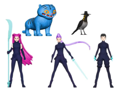 Set Figuras Pvc Huntrix Demon Hunter Guerreras Kpop 5 Pcs1