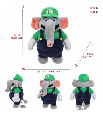 Peluche Luigui Elefante De Super Mario Bros Wonder 2023
