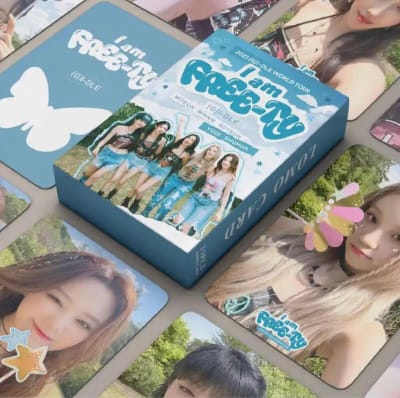 Set 55 Photocards Tipo Lomo (g)i-dle I Am Free-ty World Tour1