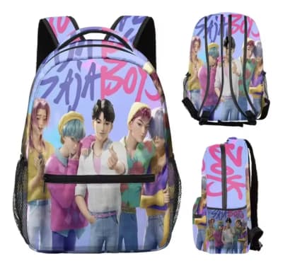 Mochila Escolar Saja Boys Guerreras Kpop 18l Poliester1
