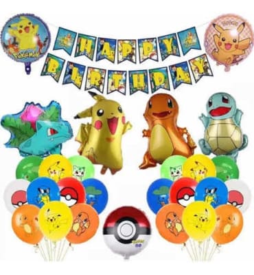 Kit Globos Decoración Cumpleaños Pokemon Go1