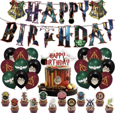 Kit Cumpleaos Decoración Mago Banner 18 Globos 24 Toppers1