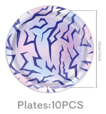 Pack 10 Platos Carton Kpop Guerreras Kpop 18cm Fiestas