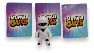 Figura 7cm Ramesses Stumble Guys + 3 Tarjetas Al Azar1