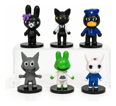 Set 6 Figuras Animal Staff Hospital Pvc 9 Cm Con Base Roblox1