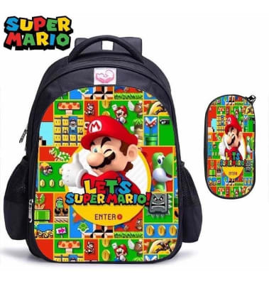 Mochila + Estuche Súper Mario Niños