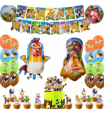 Kit Cumpleaños Decoración Granja De Zenón Niños