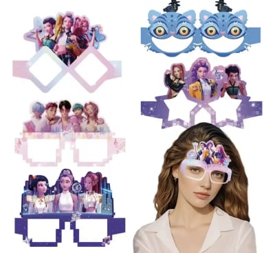 Pack 12 Antifaces Cartulina Guerreras Kpop Carton Fiestas