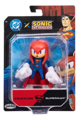 Sonic Dc Comics Knuckles Superman Figura Articulada 6 Cm