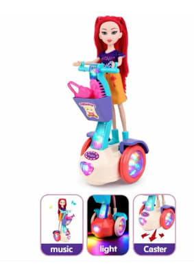 Muñeca Mira Guerrera Kpop con Scooter Luz Musica Acceosrio