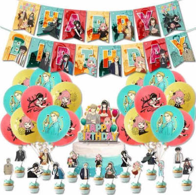 Kit Decoración Cumpleaños Spy X Family V21