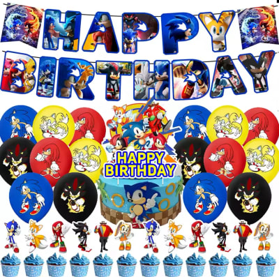 Kit Cotillón Diseño Sonic 3 Shadow Tails Knuckles Calidad